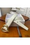 Yves Saint Laurent Heart Belt In Nappa Leather White/Gold