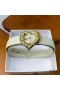 Yves Saint Laurent Heart Belt In Nappa Leather White/Gold
