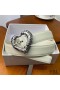 Yves Saint Laurent Heart Belt In Nappa Leather White/Silver