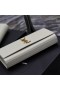 Yves Saint Laurent Kate Clutch In Grained Leather White/Gold