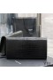 Yves Saint Laurent Kate Clutch with Tassel In Crocodile Embossed Leather Black/Silver