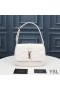 Yves Saint Laurent LE 57 Hobo Bag In Quilted Lambskin White/Gold