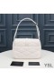 Yves Saint Laurent LE 57 Hobo Bag In Quilted Lambskin White/Gold