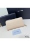Yves Saint Laurent Large Cassandra Deconstruct Zip Around Wallet In Crocodile Embossed Leather Apricot