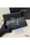 Yves Saint Laurent Large Cassandra Deconstruct Zip Around Wallet In Crocodile Embossed Leather Black