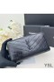 Yves Saint Laurent Large Cassandra Zip Around Wallet In Crinkled Matelasse Leather Black