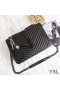Yves Saint Laurent Large Classic College Chain Bag In Matelasse Leather Black