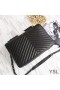 Yves Saint Laurent Large Classic College Chain Bag In Matelasse Leather Black