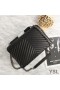 Yves Saint Laurent Large Classic College Chain Bag In Matelasse Leather Black/Silver