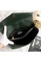 Yves Saint Laurent Large Classic College Chain Bag In Matelasse Leather Green/Gold