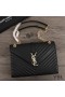 Yves Saint Laurent Large Envelope Chain Bag In Matelasse Leather Black/Gold