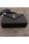 Yves Saint Laurent Large Envelope Chain Bag In Matelasse Leather Black/Gold