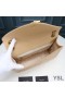 Yves Saint Laurent Large Envelope Chain Bag In Mixed Grained Matelasse Leather Apricot/Gold