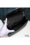 Yves Saint Laurent Large Envelope Chain Bag In Mixed Grained Matelasse Leather Black/Silver