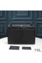 Yves Saint Laurent Large Envelope Chain Bag In Textured Matelasse Leather Black