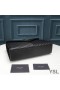 Yves Saint Laurent Large Envelope Chain Bag In Textured Matelasse Leather Black