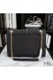 Yves Saint Laurent Large Envelope Chain Bag In Textured Matelasse Leather Black/Gold