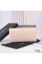 Yves Saint Laurent Large Envelope Flap Wallet In Mixed Grained Matelasse Leather Pink/Gold