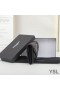 Yves Saint Laurent Large Gaby Flap Wallet In Quilted Lambskin Black/Gold