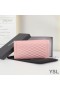 Yves Saint Laurent Large Gaby Flap Wallet In Quilted Lambskin Pink/Gold