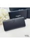 Yves Saint Laurent Large Line Bifold Wallet In Grained Leather Black