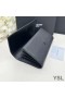 Yves Saint Laurent Large Line Bifold Wallet In Grained Leather Black