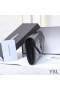 Yves Saint Laurent Large Monogram Flap Wallet In Crinkled Matelasse Leather Black