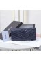 Yves Saint Laurent Large Monogram Flap Wallet In Crinkled Matelasse Leather Navy Blue