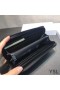 Yves Saint Laurent Large Monogram Zip Around Wallet In Matelasse Leather Black