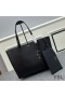 Yves Saint Laurent Large Shopping Bag In Leather Black