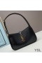 Yves Saint Laurent Le 5 A 7 Hobo Bag In Python Leather Black/Gold