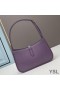 Yves Saint Laurent Le 5 A 7 Hobo Bag In Python Leather Purple/Gold