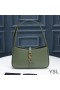 Yves Saint Laurent Le 5 A 7 Hobo Bag In Smooth Leather Green/Gold