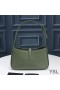 Yves Saint Laurent Le 5 A 7 Hobo Bag In Smooth Leather Green/Gold
