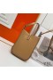 Yves Saint Laurent Le 5 A 7 Vertical Pouch In Smooth Leather Brown/Gold