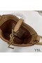 Yves Saint Laurent Le 5 A 7 Vertical Pouch In Smooth Leather Brown/Gold