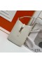 Yves Saint Laurent Le 5 A 7 Vertical Pouch In Smooth Leather White/Gold