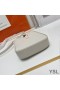 Yves Saint Laurent Le 5 A 7 Vertical Pouch In Smooth Leather White/Gold