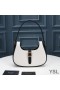 Yves Saint Laurent Le Fermoir Hobo Bag In Shiny Leather White