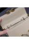 Yves Saint Laurent Le Maillon Chain Wallet In Shiny Leather Beige