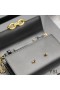 Yves Saint Laurent Le Maillon Chain Wallet In Shiny Leather Black