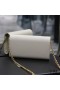 Yves Saint Laurent Le Maillon Chain Wallet In Shiny Leather White
