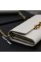Yves Saint Laurent Le Maillon Chain Wallet In Shiny Leather White