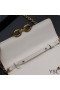 Yves Saint Laurent Le Maillon Chain Wallet In Shiny Leather White