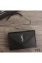 Yves Saint Laurent Le Sept Chain Bag In Leather Black/Silver