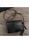 Yves Saint Laurent Lou Camera Bag In Crinkled Matelasse Leather Black/Silver