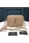 Yves Saint Laurent Lou Camera Bag In Matelasse Leather Apricot/Gold