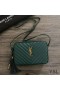 Yves Saint Laurent Lou Camera Bag In Matelasse Leather Green/Gold