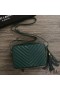 Yves Saint Laurent Lou Camera Bag In Matelasse Leather Green/Gold