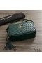 Yves Saint Laurent Lou Camera Bag In Matelasse Leather Green/Gold